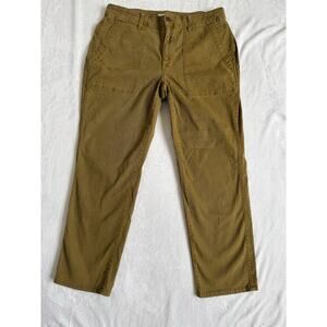Madewell Utility Pants Womens Khaki Slim Straight Fair Trade Pockets Size 31
